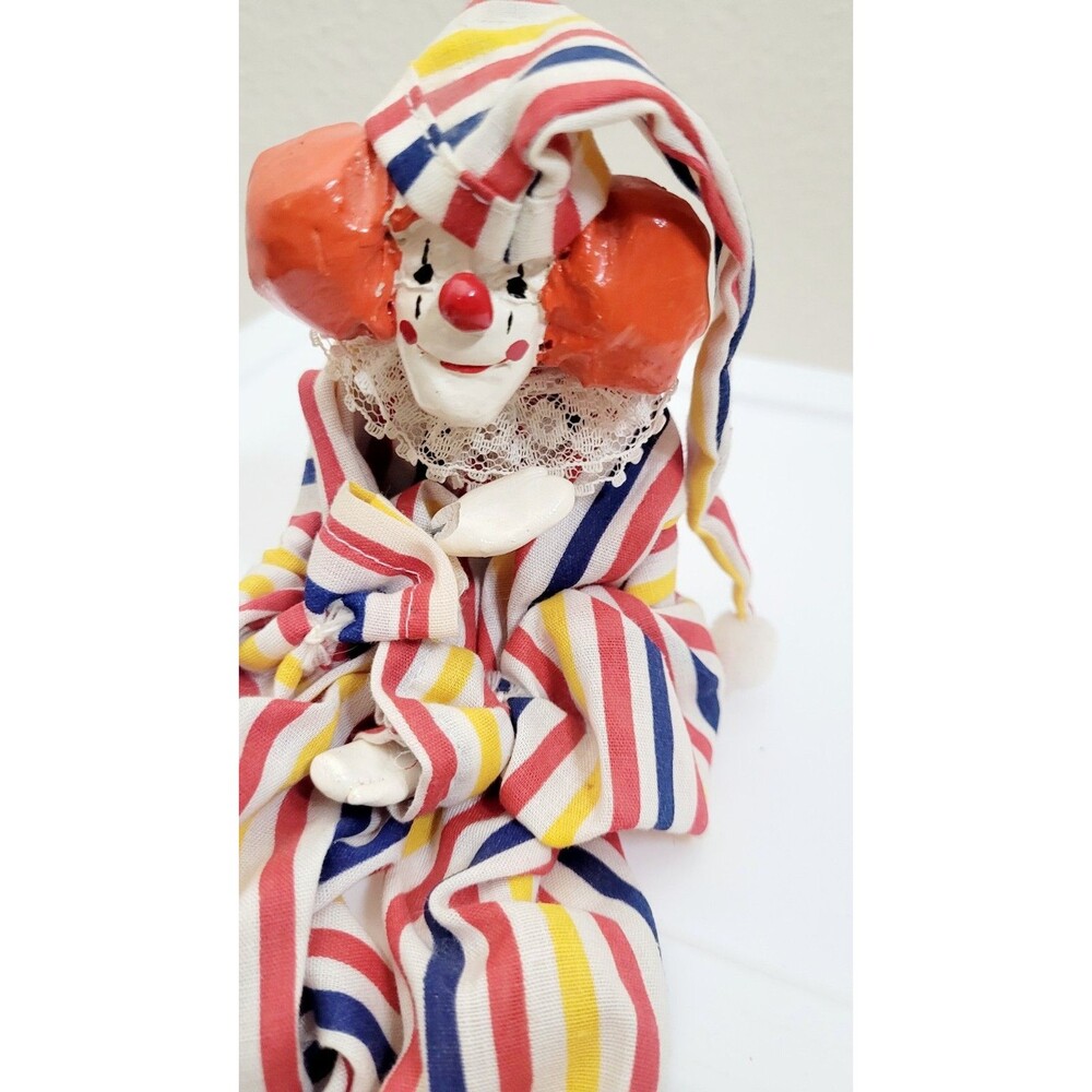 Guardian Clown Shelf Sitter - Figurine, Dangly Legs - Vintage 70s - Joan Rydberg